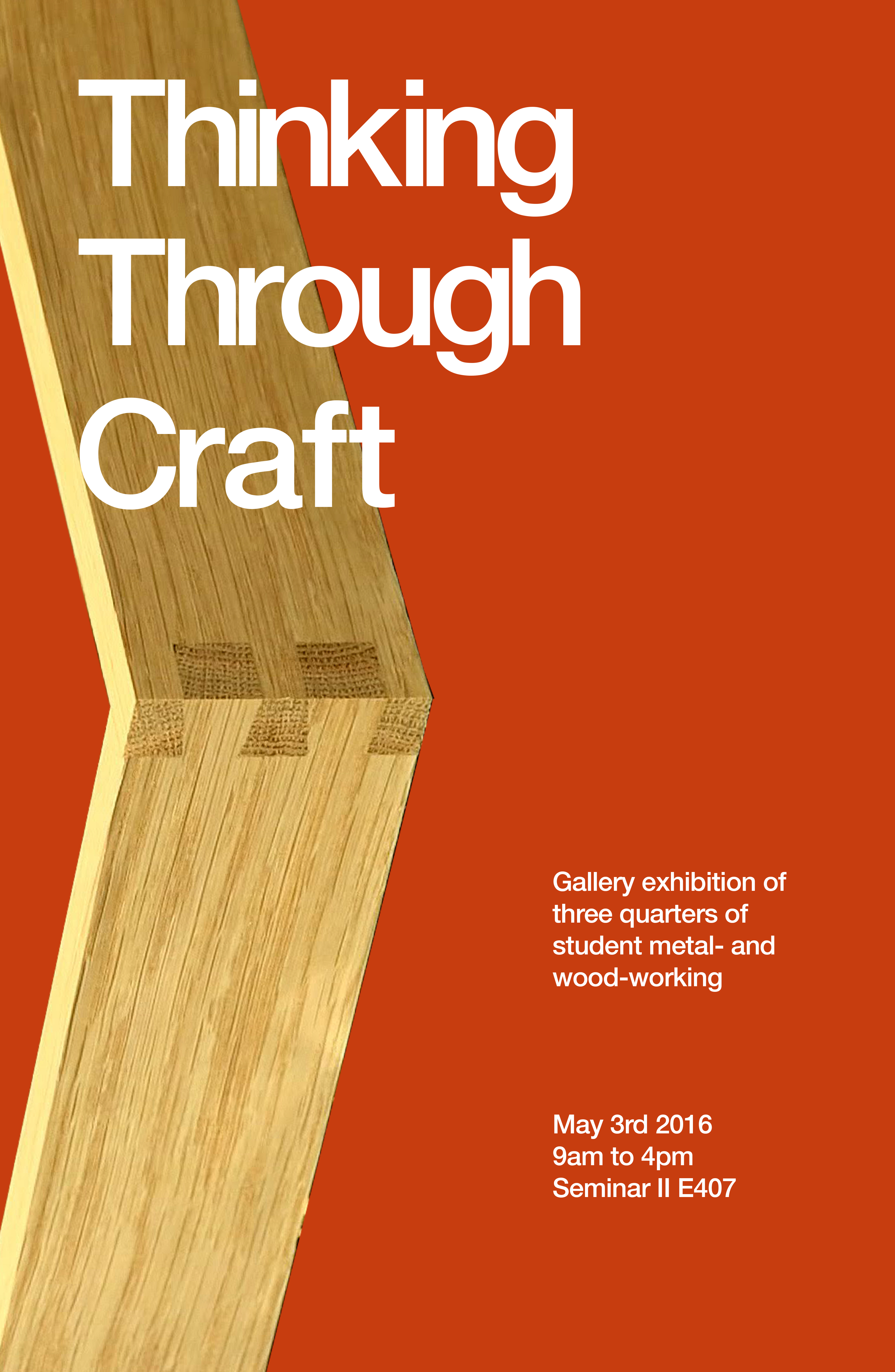 Thinking Through Craft gallery show poster