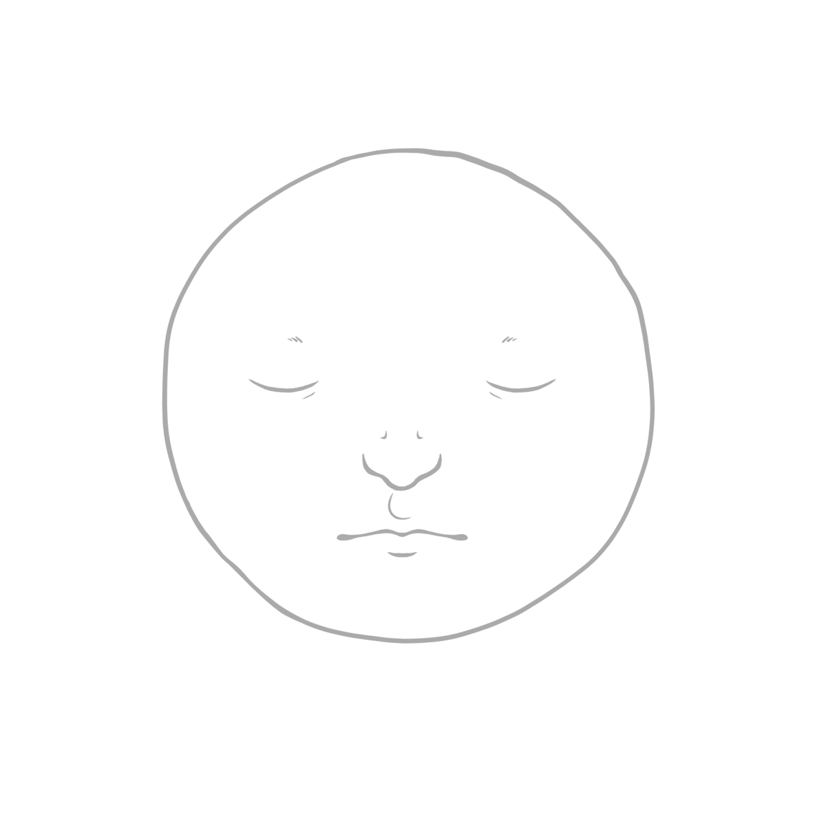 gif of a round face rising out of water