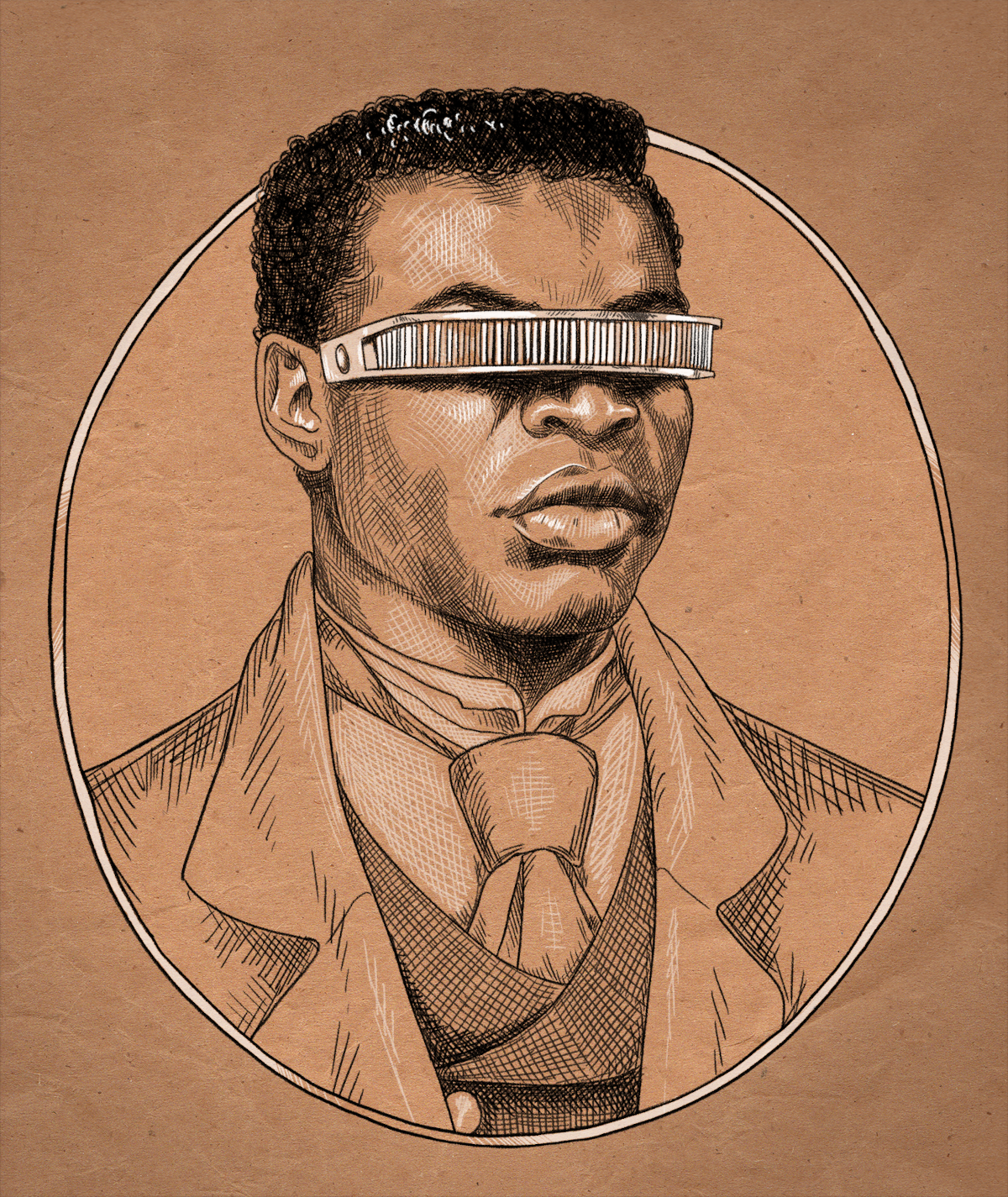 Geordi LaForge Star Trek portrait