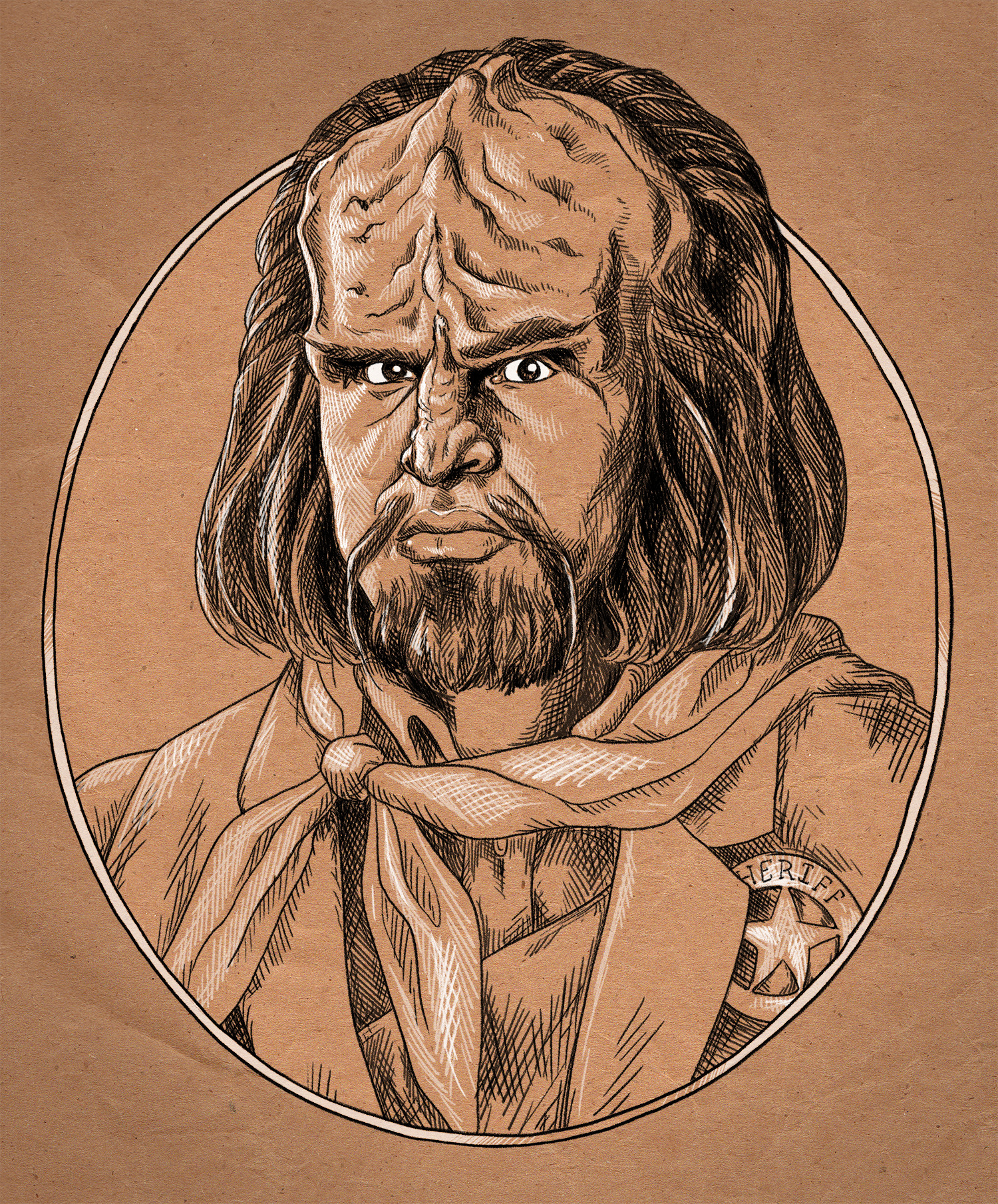 Worf Star Trek portrait